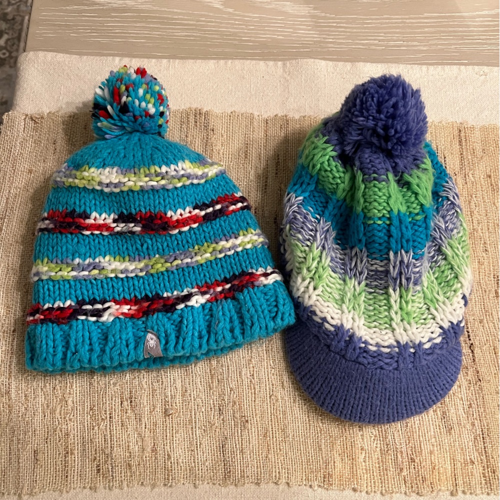 Spyder Kids Striped Beanie Set